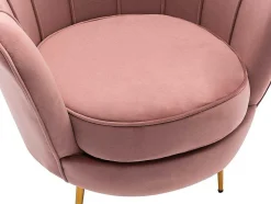 Poltrona Em Veludo Cor Rosa - Dandelion De Pascal Morabito