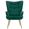 Poltrona Em Veludo Cor Verde - Vately