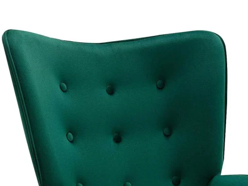 Poltrona Em Veludo Cor Verde - Vately