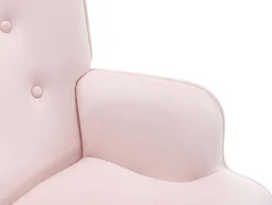 Poltrona Em Veludo Cor-De-Rosa - Vately