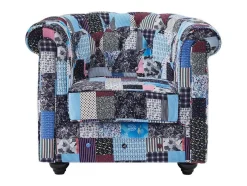 Poltrona Estofada Em Patchwork - Chesterfield