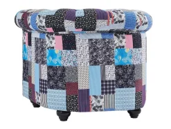 Poltrona Estofada Em Patchwork - Chesterfield