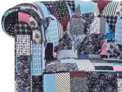 Poltrona Estofada Em Patchwork - Chesterfield