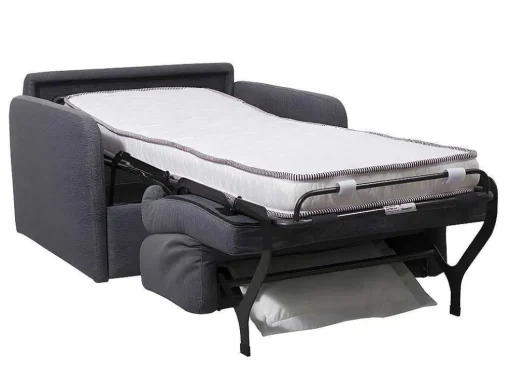 Poltrona Rapidamente Convertivel Em Cama De 70 Cm Em Tecido Antracite - Nadoa