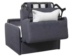 Poltrona Rapidamente Convertivel Em Cama De 70 Cm Em Tecido Antracite - Nadoa