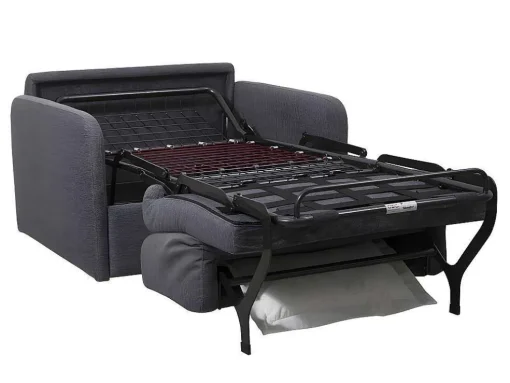 Poltrona Rapidamente Convertivel Em Cama De 70 Cm Em Tecido Antracite - Nadoa