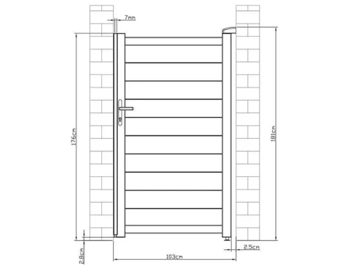 Porta De Batente Aluminio L103 X A181 Cm Branco - Nazario