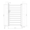 Porta De Batente Antracite Em Aluminio De C100 X A158 Cm - Nazario