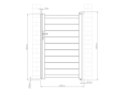 Porta De Batente Antracite Em Aluminio De C100 X A158 Cm - Nazario