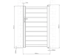 Porta De Batente Perfurada Antracite Em Aluminio De C100 X A158 Cm - Primo