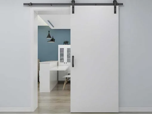 Porta De Correr Com Aplique Varin - A. 205 Cm X L. 83 Cm - Mdf + Pvc Branco