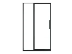 Porta De Duche Giratoria Preto Mate Estilo Industrial 120X195 Cm - Toroni