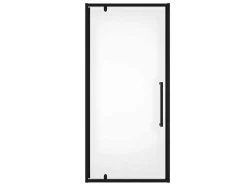 Porta De Duche Giratoria Em Metal Preto Mate De Estilo Industrial 90 X 195 Cm - Tamri