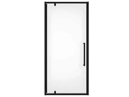 Porta De Duche Giratoria Em Metal Preto Mate De Estilo Industrial 90 X 195 Cm - Tamri