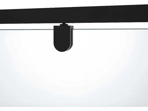 Porta De Duche Giratoria Em Metal Preto Mate De Estilo Industrial 90 X 195 Cm - Tamri