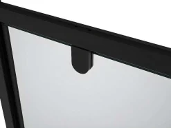 Porta De Duche Giratoria Em Metal Preto Mate De Estilo Industrial 90 X 195 Cm - Tamri