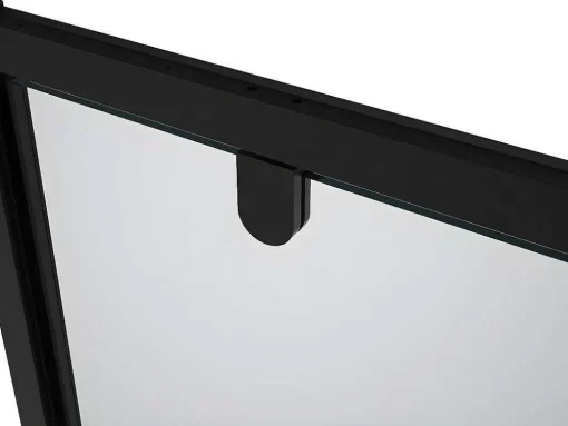 Porta De Duche Giratoria Em Metal Preto Mate De Estilo Industrial 90 X 195 Cm - Tamri