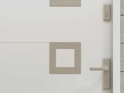 Porta De Entrada Aco Macico E Inox A207 X L100 Cm Branca, Abertura Para A Esquerda - Tifana