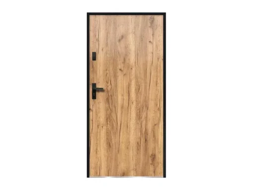 Porta De Entrada Em Aco Macico A207 X L100 Cm Efeito Carvalho, Abertura Para A Direita - Agueda