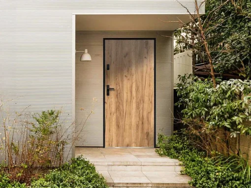 Porta De Entrada Em Aco Macico A207 X L100 Cm Efeito Carvalho, Abertura Para A Direita - Agueda