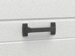 Porta De Garagem Seccionada Efeito Ranhurado Com Porta Central Cinza Com Motor Somfy - Noria