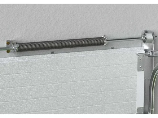 Porta De Garagem Seccionada Com Padrao Quadriculado Branco Com Motor Somfy - Caopas
