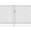 Portão De Batente Aluminio C350 X A180 Cm Antracite - Zerano