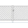 Portão De Batente Aluminio C350 X A160 Cm Antracite - Zerano