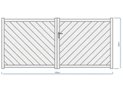 Portão De Batente Aluminio C350 X A160 Cm Antracite - Zerano