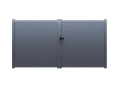 Portão De Batente Aluminio C350 X A180 Cm Antracite - Zerano