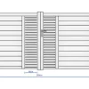 Portão De Batente Em Aluminio Semiperfurado Com Motivos De L300 X A164 Cm Cor Antracite Em Kit - Orist Ii
