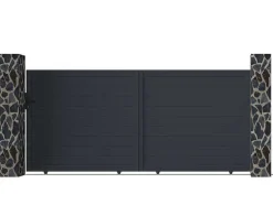 Portão De Correr Em Aluminio Antracite De C350 X A158 Cm - Nazario