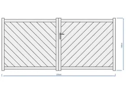 Portão Eletrico De Batente Aluminio C350 X A160 Cm Antracite - Zerano