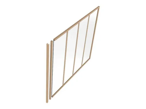 Poste Para Divisória Em Aluminio Termolacado A130 Cm Natural Claro - Bayview