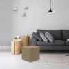 Pouf Milena, Castanho, 34X34X37 Cm, Epikasa