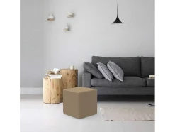Pouf Milena, Castanho, 34X34X37 Cm, Epikasa