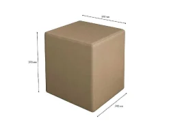 Pouf Milena, Castanho, 34X34X37 Cm, Epikasa