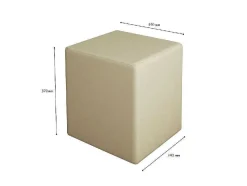 Pouf Milena, Creme, 34X34X37 Cm, Epikasa