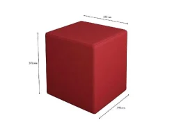 Pouf Milena, Vermelho, 34X34X37 Cm, Epikasa