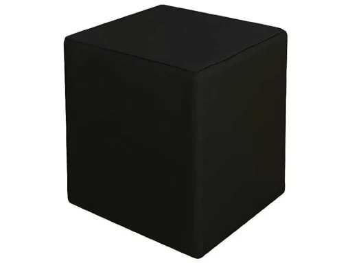 Pouf Square, Preto, 34X34X37 Cm, Epikasa