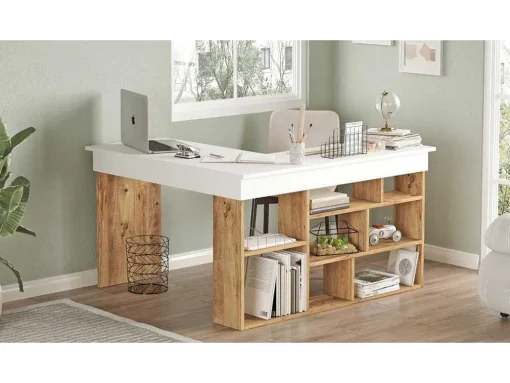 Prateleiras Tywin Para Mesa Moderna - Venprodin - Pinho 115 Cm - Branco