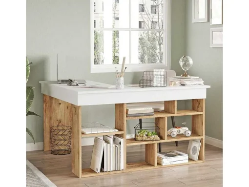 Prateleiras Tywin Para Mesa Moderna - Venprodin - Pinho 115 Cm - Branco