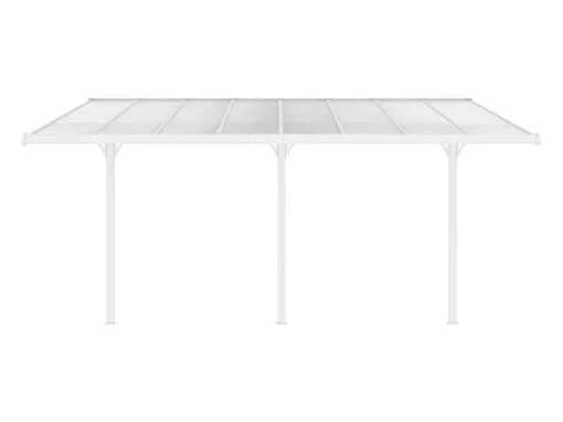 Pérgola Abrigo Para Carros Adossado Aluminio 15,1 M Branco - Alvaro