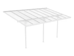 Pérgola Abrigo Para Carros Adossado Aluminio 15,1 M Branco - Alvaro