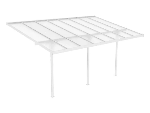 Pérgola Abrigo Para Carros Adossado Aluminio 15,1 M Branco - Alvaro