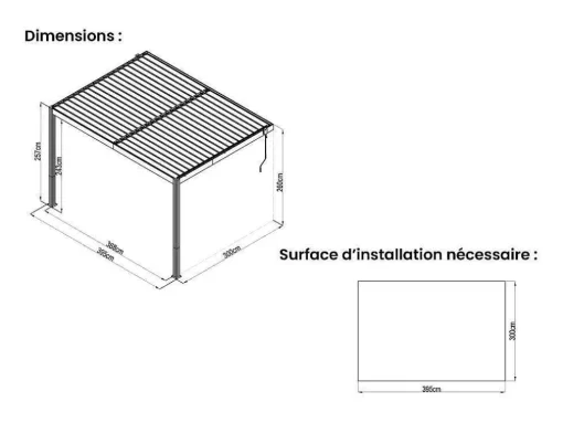 Pérgola Adossada Bioclimatica Aluminio Com Laminas Orientaveis 11,85 M - Mandello