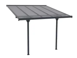 Pérgola De Parede Em Aluminio 9,5 M Antracite De C314 X L305 X A240/285 Cm - Alvaro