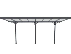 Pérgola De Parede Em Aluminio 15,1 M Antracite De C497 X L305 X A240/285 Cm - Alvaro
