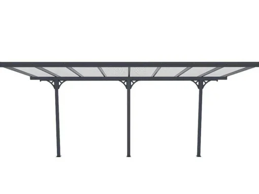 Pérgola De Parede Em Aluminio 15,1 M Antracite De C497 X L305 X A240/285 Cm - Alvaro