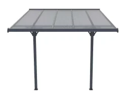 Pérgola De Parede Em Aluminio 9,5 M Antracite De C314 X L305 X A240/285 Cm - Alvaro